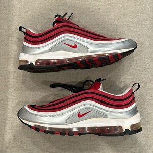 Nike - Men’s Sz. 11.5 Air Max 97 Silver/Red/White/Black